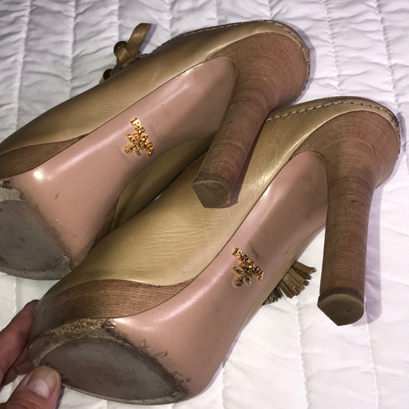 Prada Milano tan mule heels size 38 - US 8 - Picture 5 of 8